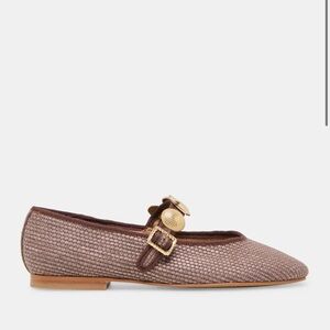 Dolce Vita Relan Ballet Flats Walnut Raffia